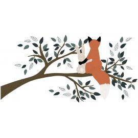 Sticker - Mr Fox And Rabbit On A Branch