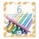 Set met 6 metallic stiften