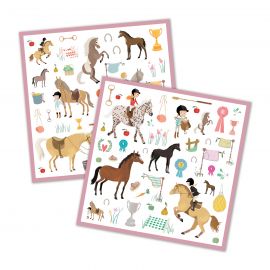 Prachtige set stickers - Paarden