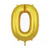 Folieballon cijfer - gold 0