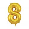 Folieballon cijfer - gold 8