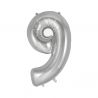 Folieballon cijfer - silver 9