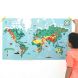 Creatieve poster met herpositioneerbare stickers - World Map