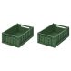 Weston opvouwbare krat S 2-pack - Garden green