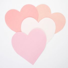 Grote servetten - Pink Heart