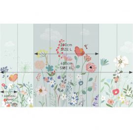 Panorama behang Field of Flowers - XL - 400x250cm