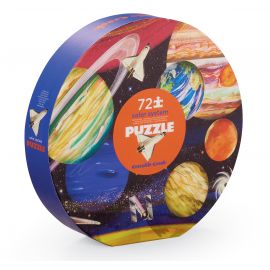 Puzzel in ronde doos - Realistic Solar System - 72 stukjes