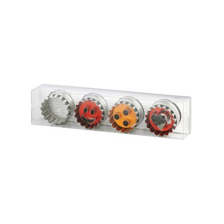 Set de 4 emporte-pièces pour biscuits type 'Linzer' Set de 4 emporte-pièces pour biscuits type 'Linzer'
