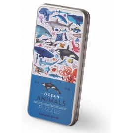 Puzzel in blikken doosje - 150 stukjes - Ocean Animals
