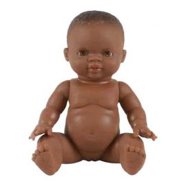 Afrikaans poppenmeisje met caramel ogen - 34 cm