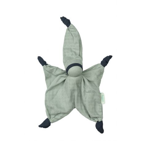 Knuffel Sisco - Bio katoen mousseline - Green Knuffel Sisco - Bio katoen mousseline - Green