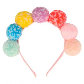 Haarband Rainbow Pompom