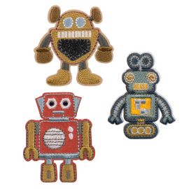 Stick-on textielstickers - Robots