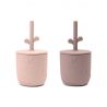 Peekaboo drinkbeker met rietje Wally - 2-pack - Powder