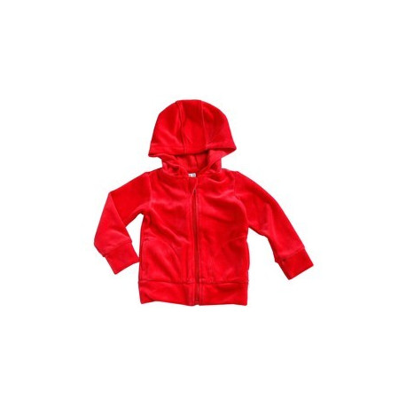 sweat à capuche bébé en velours rouge (50-92) sweat à capuche bébé en velours rouge (50-92)