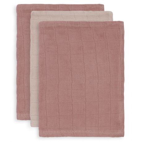 Washandje Bamboe & Katoen - Pale pink - 3-pack