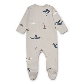 Boye baby jumpsuit - Little dragon & Dark sandy mix