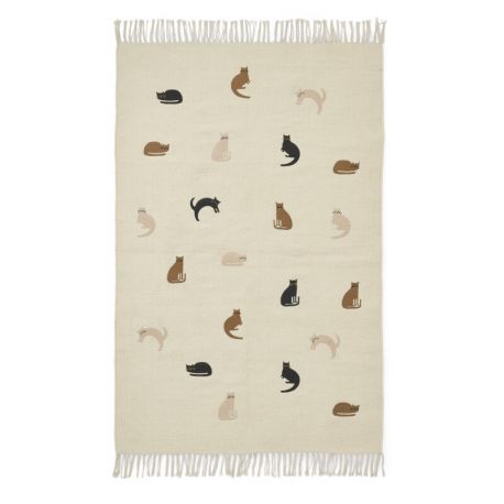 Bent tapijt small - Cat & apple blossom mix
