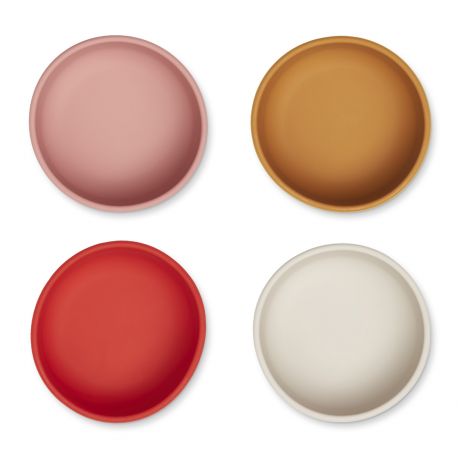 Siliconen kommetjes Iggy - 4-pack - Dusty raspberry multi mix