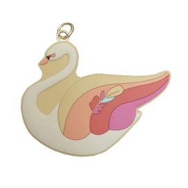 Sleutelhanger Charm Pearly Swans