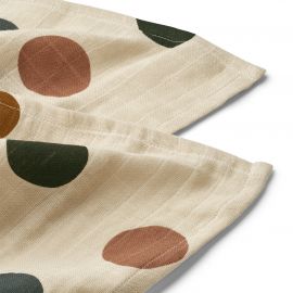 Set van 2 Lewis tetradoeken - Multi mega dots & sea shell mix