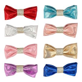 Haarstrikken in Lurex - Set van 8