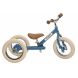 Stoere Trybike steel loopfiets 2in1 Vintage Blue - driewieler