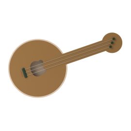 Chas banjo instrument - Eden & golden caramel mix