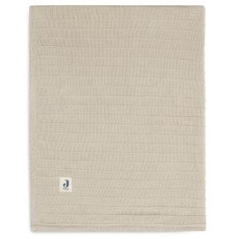 Jollein Deken Ledikant Velvet Pure Knit - Nougat - GOTS
