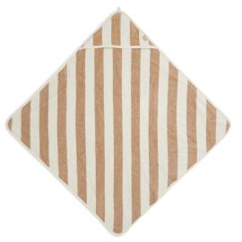 Jollein Badcape Stripe Terry - Biscuit - GOTS - 75x75cm