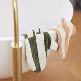 Jollein Washand Stripe Terry - Biscuit - GOTS