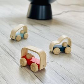 Plan Toys - Houten speelgoedauto Vroom Bus