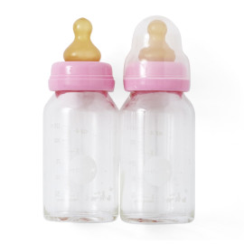 Glazen babyflesjes - 0-3 maanden - 120 ml - 2 stuks