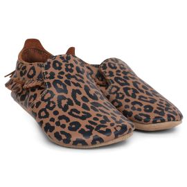 Leopard Print babyslofjes - Soft Sole - Caramel