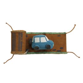 Soft Toy Ride & Roll Safari speelset - Jeep + Weg in textiel