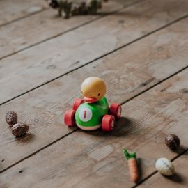 Plan Toys - Houten speelgoedauto Eend Racer