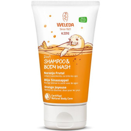 Kids 2 in 1 shampoo & body wash - Blije sinaasappel - 150 ml