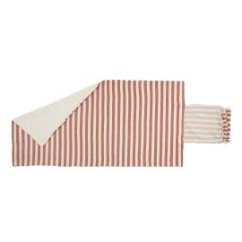 Tas + Strandhanddoek 68x140 - Rusty Red Stripes