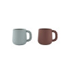 Set van twee siliconenbekers - Choko/Pale Mint
