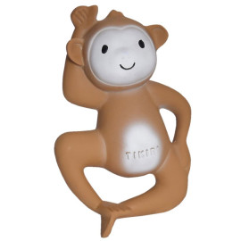Natuurlijk rubberen aapspeelgoed met bel - vanaf de geboorte