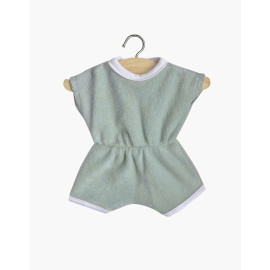Collection Babies - Korte jumpsuit voor poppen Ines - Thé vert