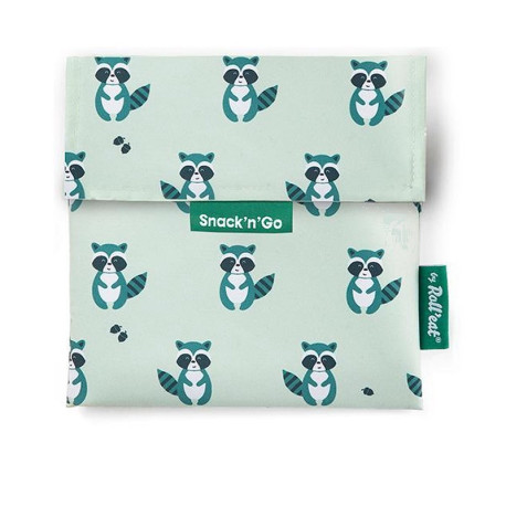 Pochette casse-croûtes lavable et réutilisable Snack'n'Go - Ratons laveurs