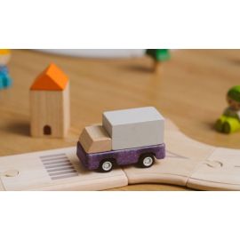 Plan Toys - Paarse bestelwagen