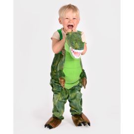 Den Goda Fen-Costume Jump-In Dinosaur Green 90x90 cm 3-8 jaar