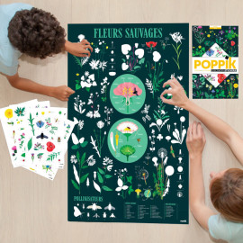 Educatieve Poster Met Herpositioneerbare Stickers - Botanisch - Poppik