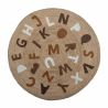 Rond tapijt van jute - Alphabet