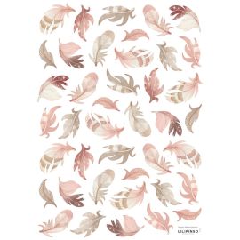 Stickervel A3 (29,7 X 42 cm) - Feathers (Pink) - Lilipinso