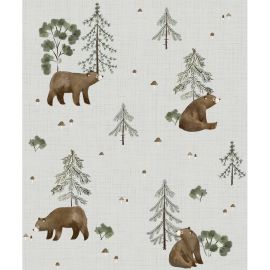 Behangpapier (50cm x 10m) - Mountain & Bears - Lilipinso