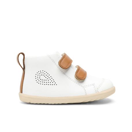 Schoenen Step Up Hi Court White Caramel - Bobux