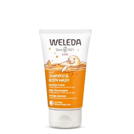 Shampoing douche 2 en 1 enfant orange joyeuse 150 ml - Weleda